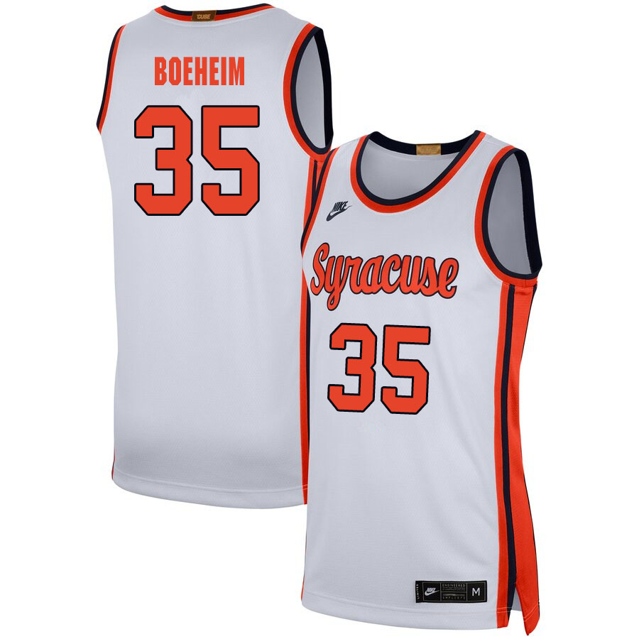 2020 Men #35 Buddy Boeheim Syracuse Orange College Basketball Jerseys Sale-White
